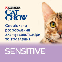 Сухий корм CAT CHOW Sensitive для дорослих котів із чутливою шкірою та травленням, з лососем, 15 кг