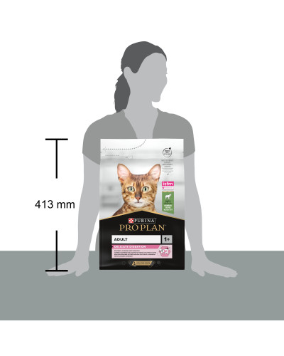 Сухий корм PRO PLAN Adult 1+ Delicate Digestion для дорослих котів з чутливим травленням та вибагливих до їжі, з ягням, 3 кг