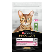 Сухий корм PRO PLAN Adult 1+ Delicate Digestion для дорослих котів з чутливим травленням та вибагливих до їжі, з ягням, 10 кг