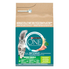 Сухий корм PURINA ONE Indoor для дорослих котів що постійно перебувають у приміщенні, комплекс Bifensis, з індичкою, 3 кг