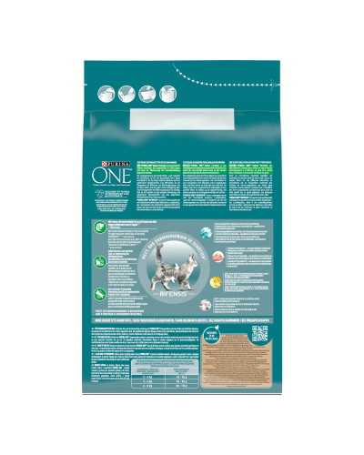 Сухий корм PURINA ONE Indoor для дорослих котів що постійно перебувають у приміщенні, комплекс Bifensis, з індичкою, 3 кг