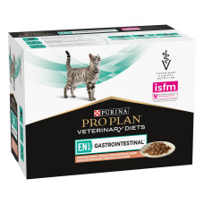 Вологий дієтичний корм PRO PLAN VETERINARY DIETS EN Gastrointestinal для зменшення розладів кишкової абсорбції, з лососем, 10х85 г