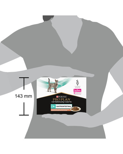 Влажный диетический корм PRO PLAN VETERINARY DIETS EN Gastrointestinal для котят и взрослых кошек для уменьшения расстройств кишечной абсорбции, с лососем, 10х85 г