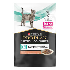 Вологий дієтичний корм PRO PLAN VETERINARY DIETS EN Gastrointestinal для зменшення розладів кишкової абсорбції, з лососем, 10х85 г
