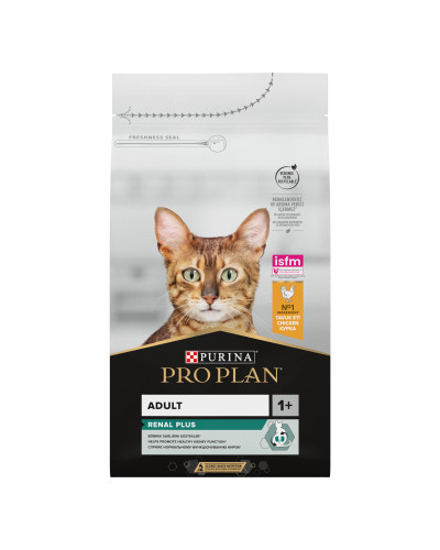 Сухой корм PRO PLAN Adult 1+ Renal Plus для взрослых кошек, с курицей, 1,5 кг