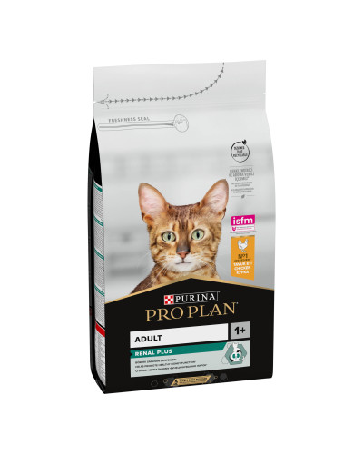 Сухой корм PRO PLAN Adult 1+ Renal Plus для взрослых кошек, с курицей, 1,5 кг