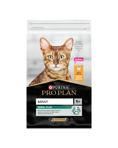 Сухой корм PRO PLAN Adult 1+ Renal Plus для взрослых кошек, с курицей, 10 кг