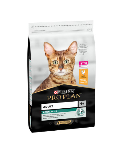 Сухой корм PRO PLAN Adult 1+ Renal Plus для взрослых кошек, с курицей, 10 кг