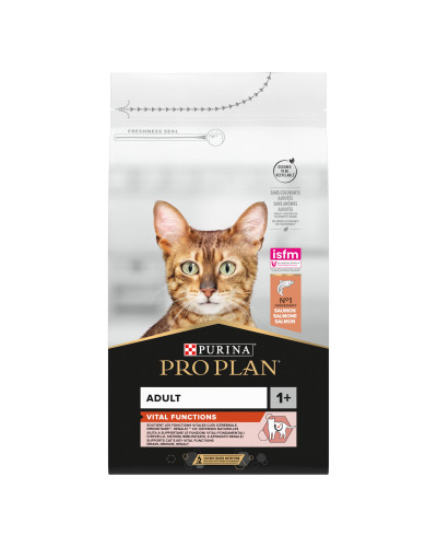Сухой корм PRO PLAN Adult 1+ Vital Functions для взрослых кошек, с лососем, 1,5 кг