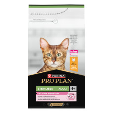 Сухой корм PRO PLAN Sterilised Adult 1+ Delicate Digestion для взрослых стерилизованных кошек с чувствительным пищеварением, с курицей, 1,5 кг
