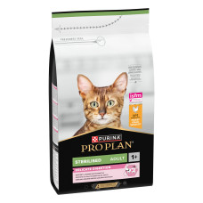 Сухой корм PRO PLAN Sterilised Adult 1+ Delicate Digestion для взрослых стерилизованных кошек с чувствительным пищеварением, с курицей, 1,5 кг