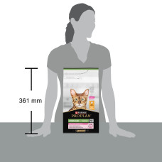 Сухой корм PRO PLAN Sterilised Adult 1+ Delicate Digestion для взрослых стерилизованных кошек с чувствительным пищеварением, с курицей, 1,5 кг