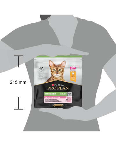 Сухий корм PRO PLAN Sterilised Adult 1+ Delicate Digestion для дорослих стерилізованих котів з чутливим травленням, з куркою, 400 г