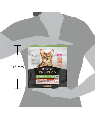 Сухой корм PRO PLAN Sterilised Adult 1+ Vital Functions для взрослых стерилизованных кошек, с лососем, 400 г