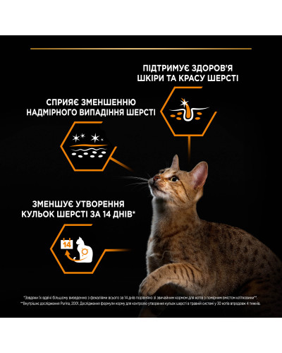 Сухий корм PRO PLAN Adult 1+ Derma Care для дорослих котів для підтримки здоров'я шкіри та краси шерсті, з лососем, 400 г