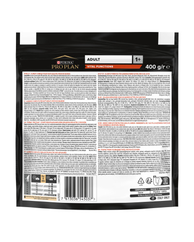 Сухий корм PRO PLAN Adult 1+ Vital Functions для дорослих котів, з лососем, 400 г