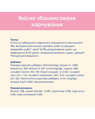 Вологий корм CAT CHOW Kitten для кошенят, шматочки в желе, з індичкою та цукіні, 85 г