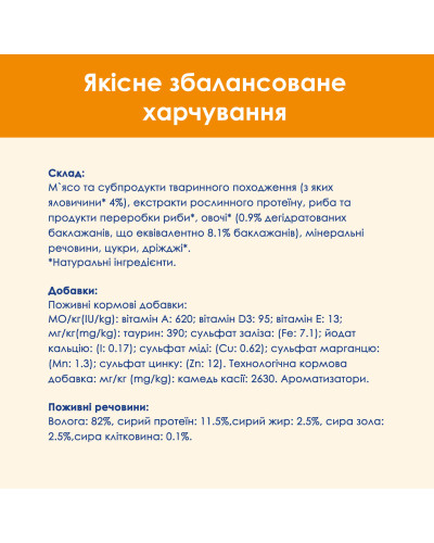 Вологий корм CAT CHOW Adult для дорослих котів, шматочки в желе, з яловичиною та баклажанами, 85 г