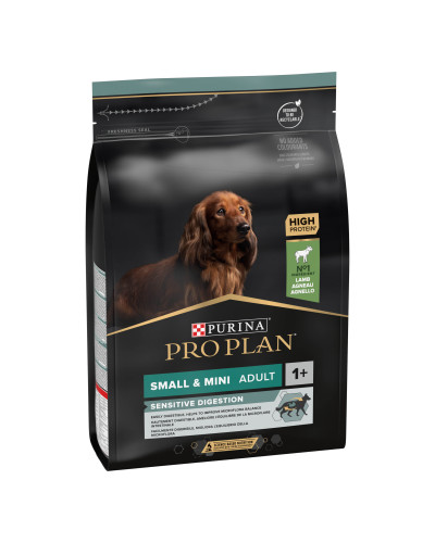 Сухой корм PRO PLAN Small&amp;amp;amp;Mini Adult 1+ Sensitive Digestion для взрослых собак мелких пород, с чувствительным пищеварением, с ягненком, 3 кг