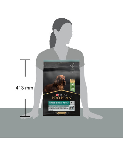 Сухой корм PRO PLAN Small&amp;amp;amp;Mini Adult 1+ Sensitive Digestion для взрослых собак мелких пород, с чувствительным пищеварением, с ягненком, 3 кг