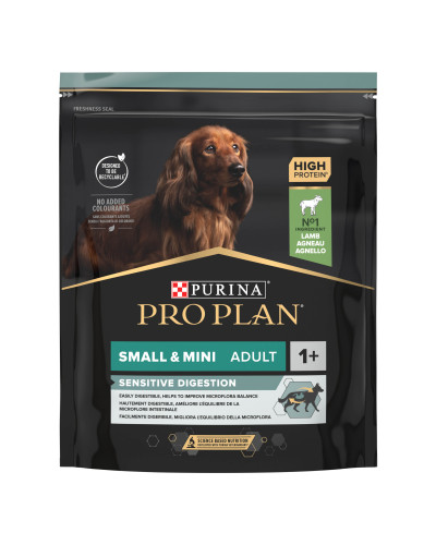 Сухой корм PRO PLAN Small&amp;amp;Mini Adult 1+ Sensitive Digestion для взрослых собак мелких пород, с чувствительным пищеварением, с ягненком, 700 г