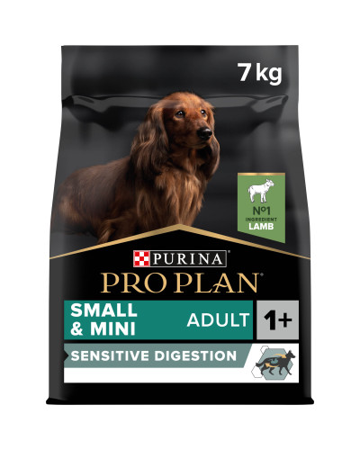 Сухой корм PRO PLAN Small&amp;amp;Mini Adult 1+ Sensitive Digestion для взрослых собак мелких пород, с чувствительным пищеварением, с ягненком, 7 кг