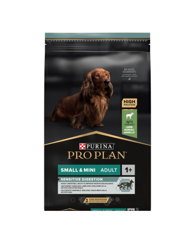 Сухой корм PRO PLAN Small&amp;amp;Mini Adult 1+ Sensitive Digestion для взрослых собак мелких пород, с чувствительным пищеварением, с ягненком, 7 кг