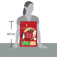 Сухой корм PURINA ONE MedMax Active для взрослых собак средних и крупных пород >10 кг с высокой активностью, курицей и рисом, 2.5 кг