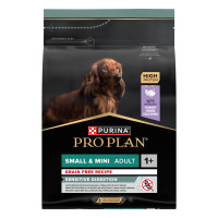 Сухий корм PRO PLAN Smal and Mini Adult 1+ Sensitive Digestion, з чутливим травленням, беззерновий, з індичкою, 2,5 кг