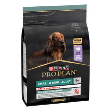 Сухий корм PRO PLAN Smal and Mini Adult 1+ Sensitive Digestion, з чутливим травленням, беззерновий, з індичкою, 2,5 кг