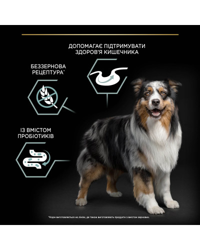 Сухой корм PRO PLAN Medium &amp;amp; Large Adult 1+ Sensitive Digestion для взрослых собак средних и крупных пород, с чувствительным пищеварением, беззерновой, с индейкой, 12 кг