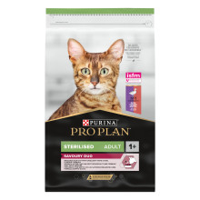 Сухой корм PRO PLAN Sterilised Adult 1+ Savoury Duo для взрослых стерилизованных кошек, с уткой и печенью, 10 кг