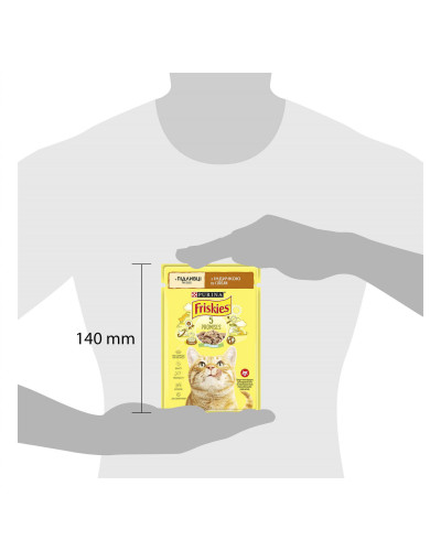 Влажный корм FRISKIES для взрослых кошек, кусочки в соусе, с индейкой, 85 г
