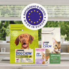 Вологий корм CAT CHOW Sterilised для дорослих стерилізованих котів, шматочки у підливці, з куркою та баклажанами, 85 г