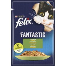 Вологий корм FELIX Fantastic для дорослих котів, шматочки в желе, з кроликом, 85 г