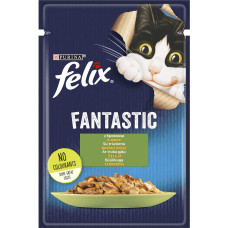 Вологий корм FELIX Fantastic для дорослих котів, шматочки в желе, з кроликом, 85 г