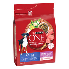 Сухой корм PURINA ONE MedMax для взрослых собак средних и крупных пород >10 кг, с ягненком и рисом, 2.5 кг