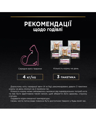 Влажный корм PRO PLAN Delicate Digestion для взрослых кошек с чувствительным пищеварением, кусочки в соусе, с индейкой, 85 г