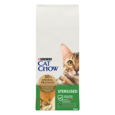 Сухий корм CAT CHOW Sterilised для дорослих стерилізованих котів, з індичкою, 15 кг