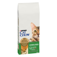 Сухий корм CAT CHOW Sterilised для дорослих стерилізованих котів, з індичкою, 15 кг