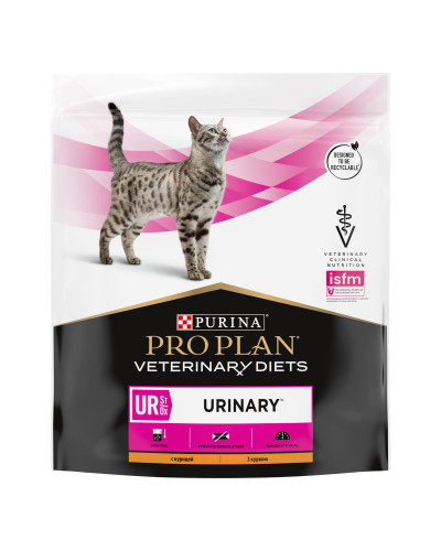 Сухий дієтичний корм PRO PLAN VETERINARY DIETS UR Urinary для дорослих котів для розчинення та зниження утворення струвітних каменів, з куркою, 350 г