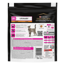 Сухий дієтичний корм PRO PLAN VETERINARY DIETS UR Urinary для дорослих котів для розчинення та зниження утворення струвітних каменів, з куркою, 350 г