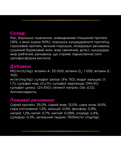 Сухий дієтичний корм PRO PLAN VETERINARY DIETS UR Urinary для дорослих котів для розчинення та зниження утворення струвітних каменів, з куркою, 350 г