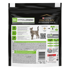 Сухий дієтичний корм PRO PLAN VETERINARY DIETS HA Hypoallergenic для дорослих котів та кошенят для зниження ознак інгредієнтної та нутрієнтної непереносимості, 325 г