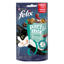 Лакомство FELIX Party Mix Морской Микс для взрослых кошек, со вкусом лосося, форели и минтая, 60 г
