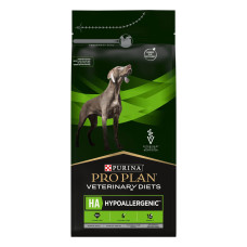 Сухой диетический корм PRO PLAN VETERINARY DIETS HA Hypoallergenic для взрослых собак и щенков для снижения признаков ингредиентной и нутриентной непереносимости, 1,3 кг