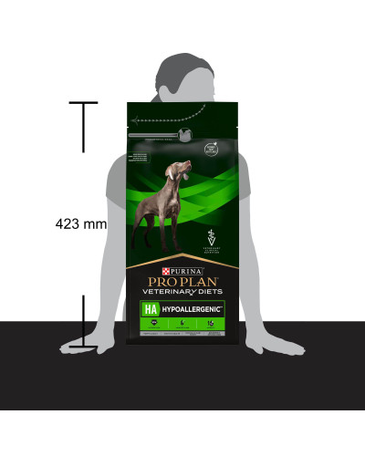 Сухий дієтичний корм PRO PLAN VETERINARY DIETS HA Hypoallergenic  для дорослих собак та цуценят для зниження ознак інгредієнтної та нутрієнтної непереносимості, 1,3 кг