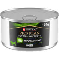 Вологий дієтичний корм PRO PLAN VETERINARY DIETS HA Hypoallergenic для зниження ознак інгредієнтної та нутрієнтної непереносимості, мус, 195 г