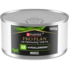 Вологий дієтичний корм PRO PLAN VETERINARY DIETS HA Hypoallergenic для зниження ознак інгредієнтної та нутрієнтної непереносимості, мус, 195 г