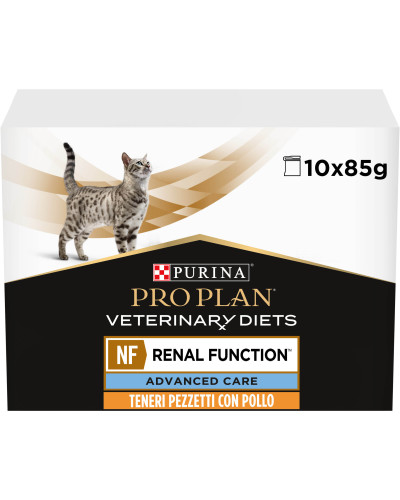 Влажный диетический корм PRO PLAN VETERINARY DIETS NF Renal Function Advanced Care для взрослых кошек при патологии почек, с курицей, 10х85 г